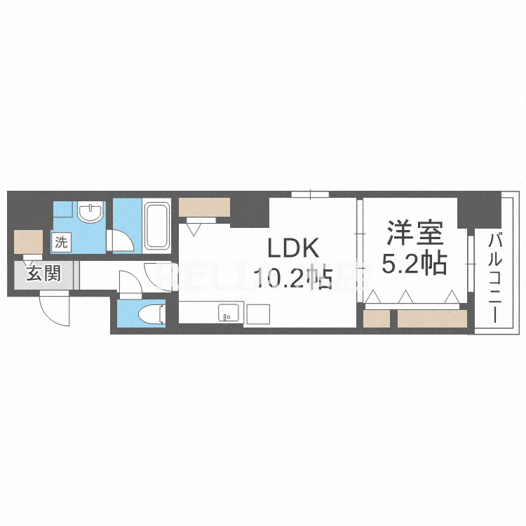 地下鉄千日前線 桜川駅 徒歩5分 10階建 築15年の間取り写真