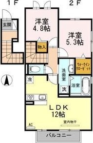 ペルテ飛鳥AB A棟の間取り写真