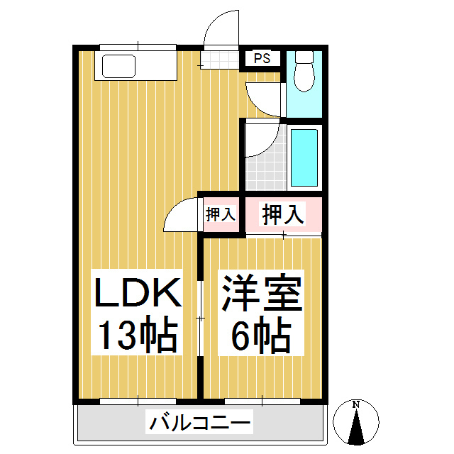 アパートアリスの間取り写真