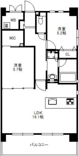 地下鉄空港線 東比恵駅 徒歩9分 10階建 築15年の間取り写真