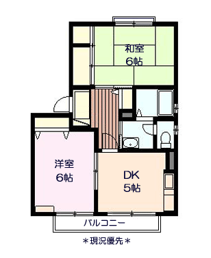 千曲市杭瀬下のアパートの間取り