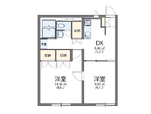 レオパレス椎ノ木台Iの間取り