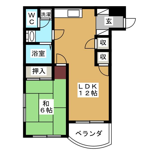 シティーハイツＡの間取り