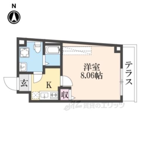 京都市上京区閻魔前町のマンションの間取り