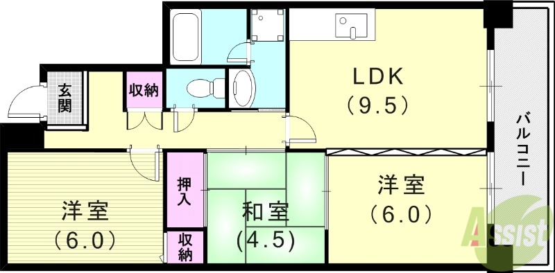 エクセル西鈴の間取り