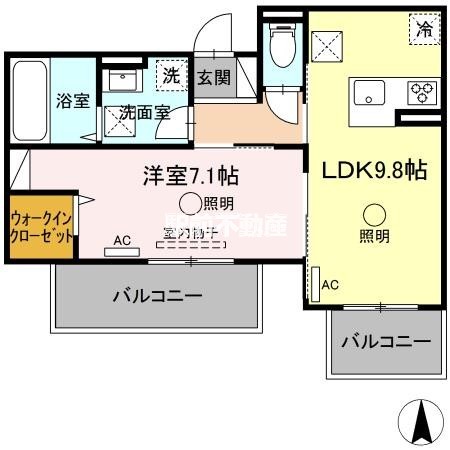 ルピナスシーサイド　Ａ棟の間取り