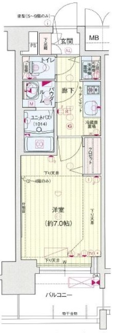 プレサンスジェネ丸の内の間取り