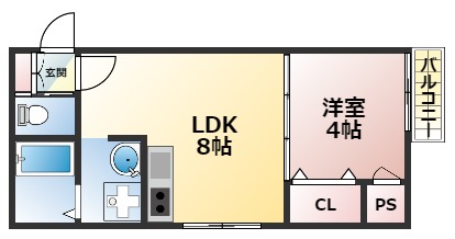 GRANDIR堺七道の間取り