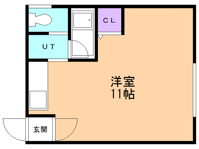 函館市万代町のアパートの間取り