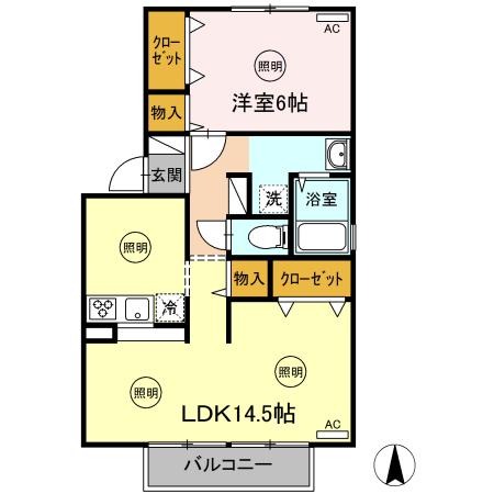 パラシオ樹太　B棟の間取り