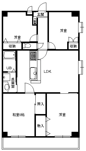 セジュール妻田の間取り