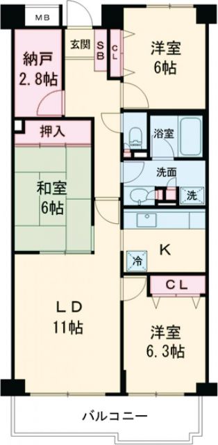 Ｔ’ｓ　ｇａｒｄｅｎ府中の間取り