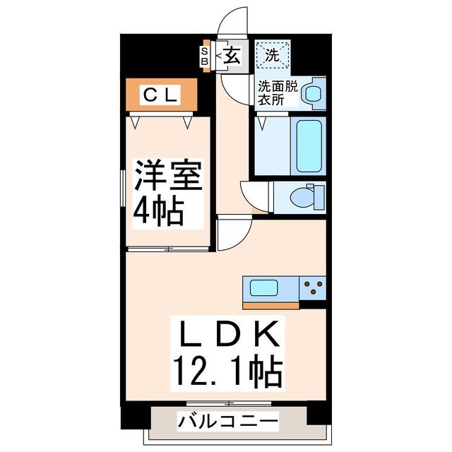 熊本市東区神水本町のマンションの間取り