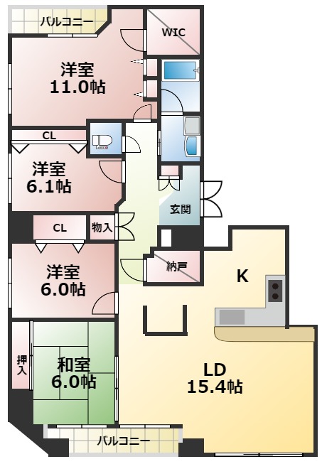 エクサーグ六甲の間取り