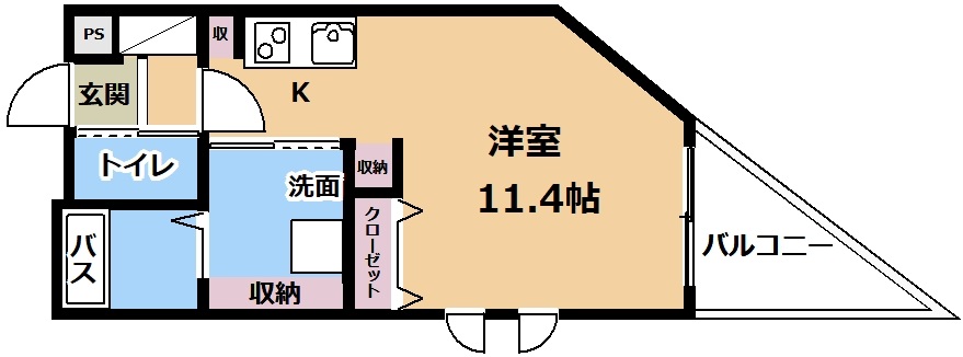 大津市桜野町のマンションの間取り