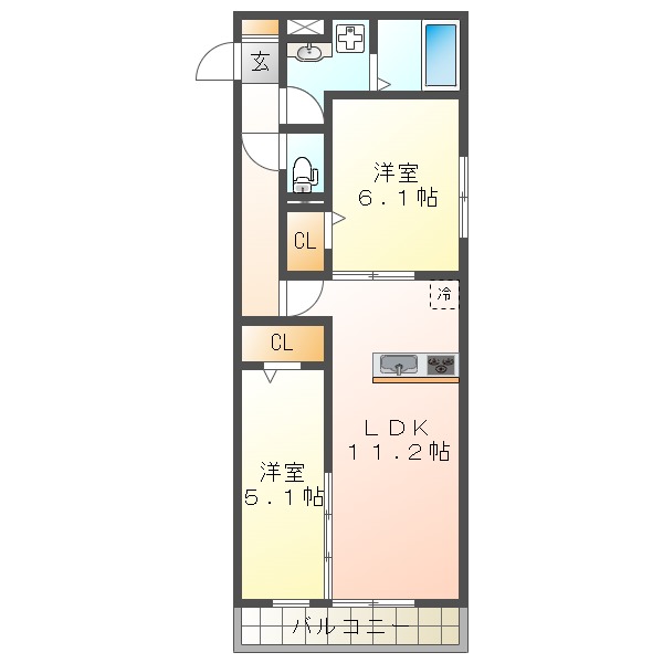 CREST明石の間取り