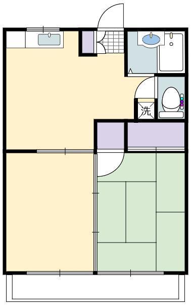 コーポ城丸の間取り