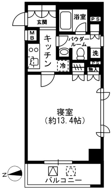 レジディア四谷三丁目の間取り