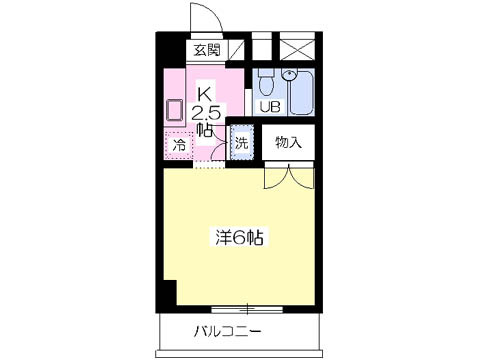 千葉市稲毛区緑町のマンションの間取り