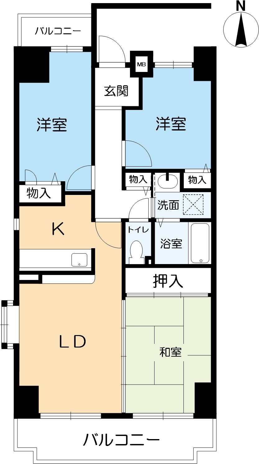 カルティエ甲子園口の間取り