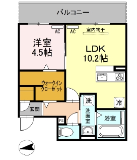 刈谷市八幡町のアパートの間取り