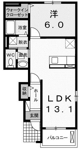 邑楽郡大泉町大字古海のアパートの間取り