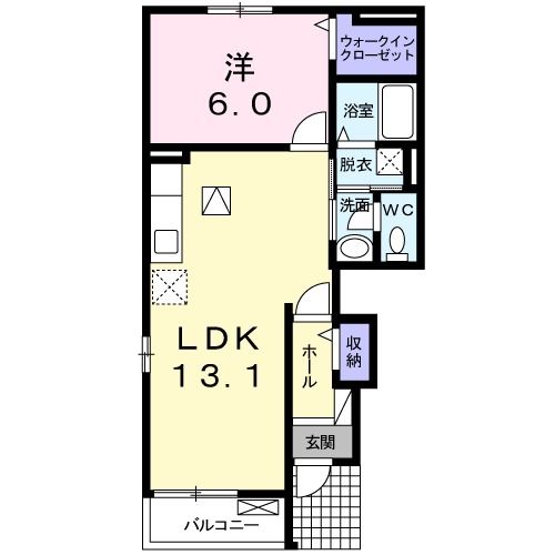 富士市中里のアパートの間取り