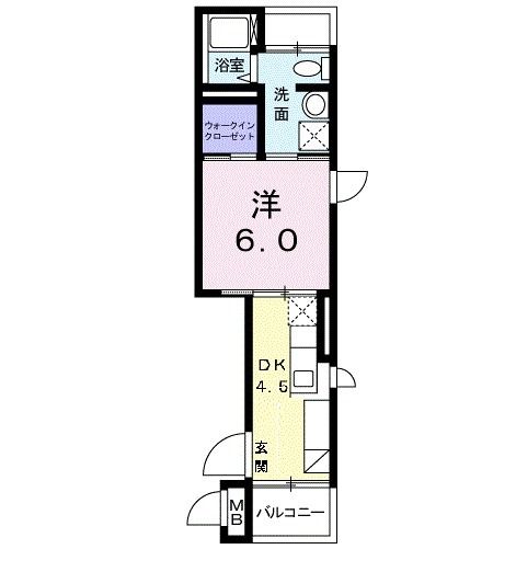 茅ヶ崎市本村のマンションの間取り