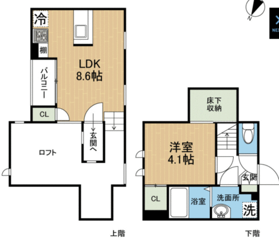 ＣＢ弥生ヴィレッタの間取り