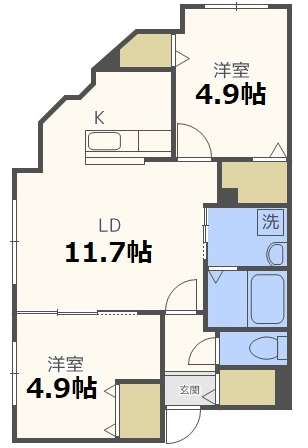 【カサトレス白石の間取り】