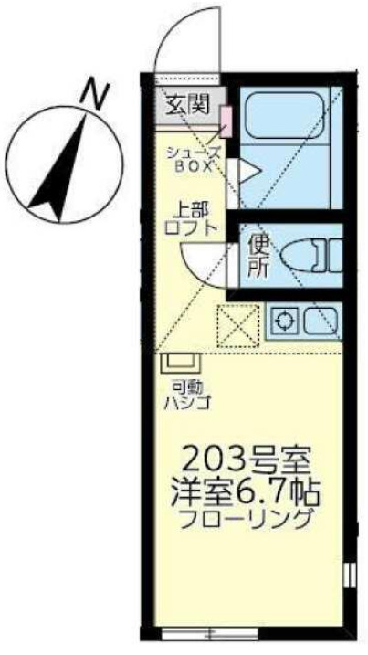 横浜市神奈川区三ツ沢下町のアパートの間取り