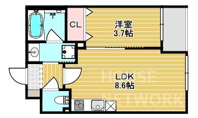 シュエットメゾン綾小路の間取り