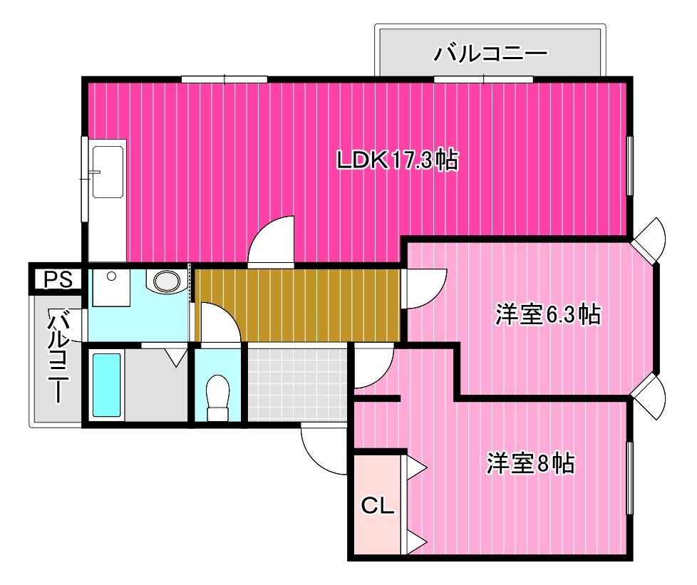 桜井市大字上之庄のマンションの間取り