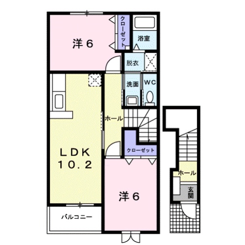 蒲生郡日野町大字内池のアパートの間取り