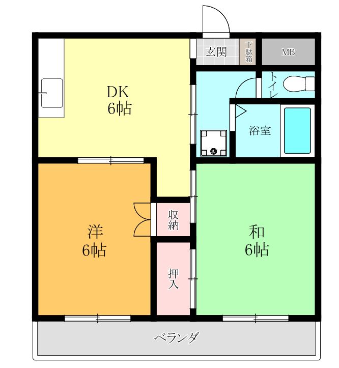 シャトー雁ヶ音の間取り