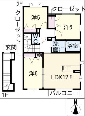 雪月花Ｇ棟の間取り