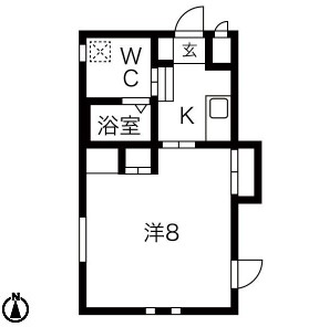 名古屋市東区黒門町のアパートの間取り