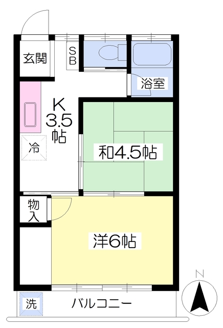 船橋市海神のアパートの間取り