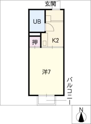 ラフォーレ山の手Ｂ棟の間取り