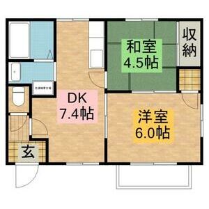 大阪市住吉区住吉のアパートの間取り