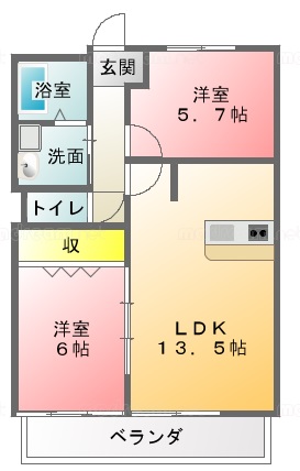 グリーンハイツ2の間取り