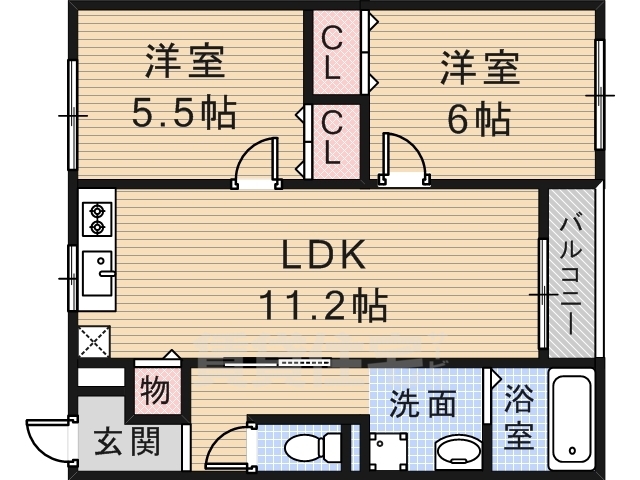 富士林プラザ11番館の間取り