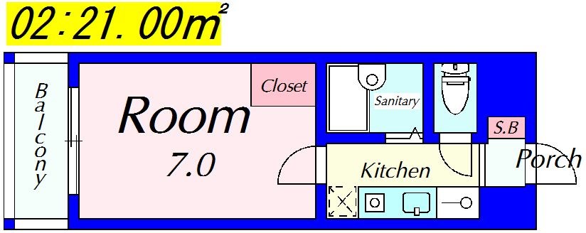 京卓ハイツの間取り