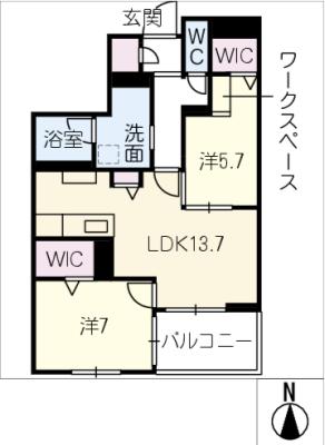 メゾン　ド　エクラージュの間取り