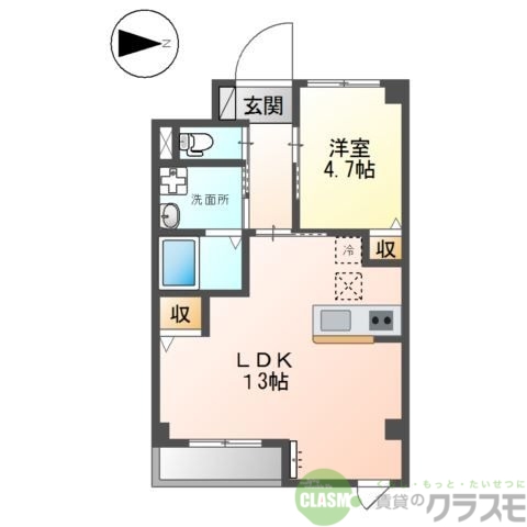 茨木市南安威のマンションの間取り