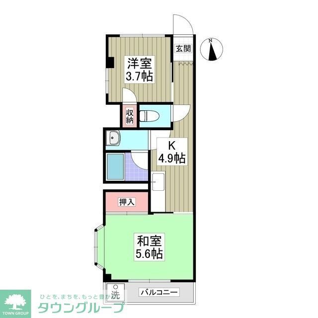 武蔵野市桜堤のマンションの間取り