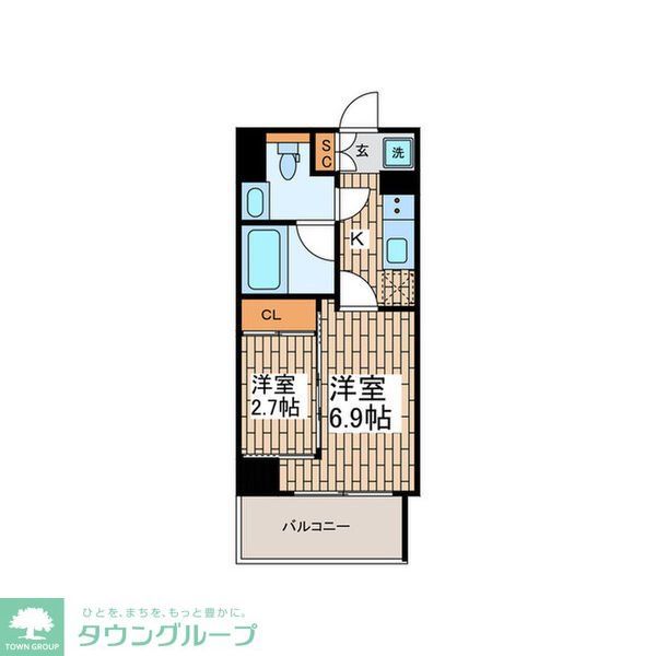 品川区南大井のアパートの間取り