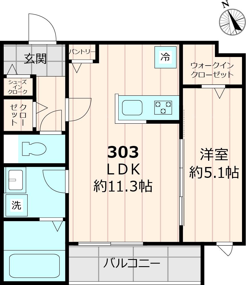 江戸川区東小松川のマンションの間取り