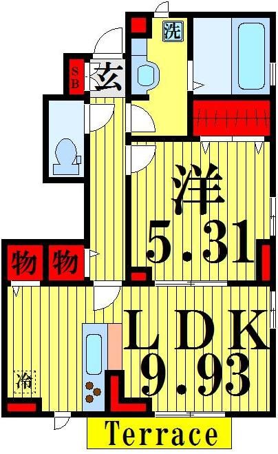 足立区梅島のアパートの間取り