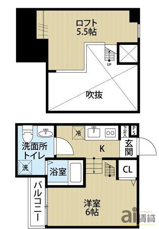 所沢市東所沢のアパートの間取り